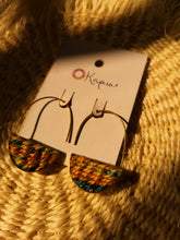 Kendo Earrings - Green + Orange