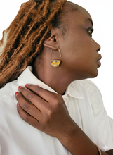 Kendo Earrings - Green + Orange